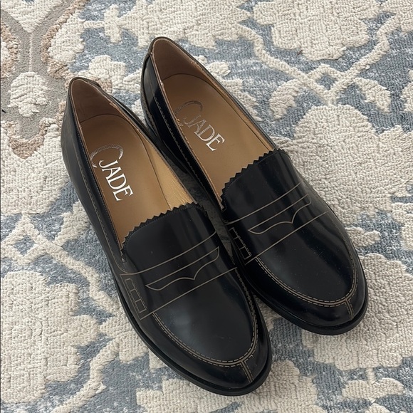 Cjade Black Penny Loafer Flats Size 7.5 NEW - Picture 2 of 5
